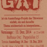 GAT-Flyer Kunst event allstyle tattoo studio berlin laden shop