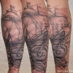 marc lane marclane tattoo berlin allstyletattooberlin segelschiff kompass sailing ship