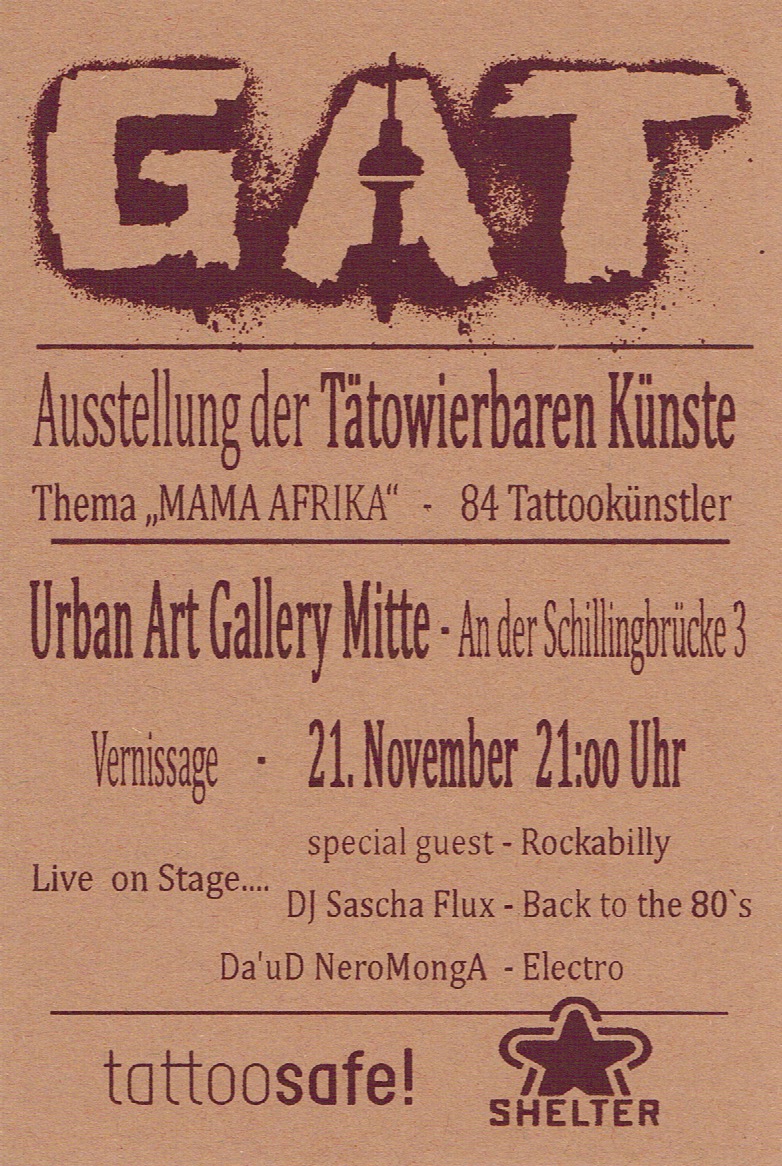 Flyer GAT 2015 miss nico marc lane art kunst gallery exhibition