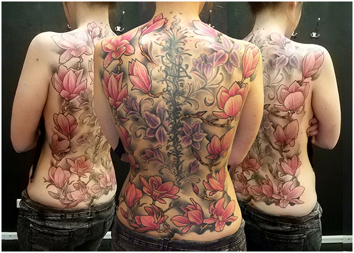 marc lane All Style Tattoo Studio Berlin Ink flower blume bluete blossom magnolie