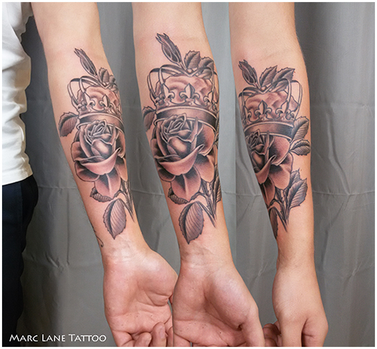 marc lane rose krone crown allstyle all style tattoo berlin ink
