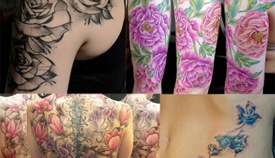 allstyle tattoo berlin ink blumen flower blueten blossom color black grey