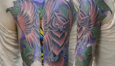 marclane marc lane eule eulentattoo owl owltattoo color colortattooallstyletattooberlin allstyletattoo berlin