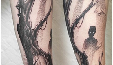 rouvenmaternetattoo rouvenmaterne rouven materne allstyletattooberlin allstyletattoo allstyle tattooberlin tattoo berlin tree treetattoo baum baumtattoo evil eviltattoo hollow hollowtattoo blackngrey black white