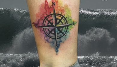missnico allstyletattooberlin allstyletattoo watercolortattoo watercolor aquarell aquarelltattoo aquarelletattoo compass compasstattoo kompass kompasstattoo colortattoo cooltattoo tattoo ink inked germantattooers ankletattoo knöcheltattoo