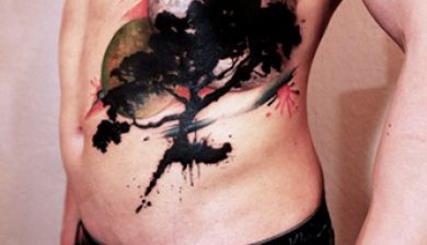 daniswaynetattoo dani_swayne daniswayne allstyletattooberlin allstyletattoo  illustrativetattoo watercolortattoo graphicdesign graphictattoo ribtattoo rippentattoo moontattoo treetattoo mondtattoo baumtattoo ribpiece colortattoo
