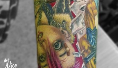 missnicotattoo missnico allstyletattooberlin allstyletattoo fullsleeve fullcolorcomic newschool nuskool farbtattoo comictattoo armtattoo
