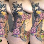 miss nico allstyletattooberlin tattoo inked face mandala watercolor pixel