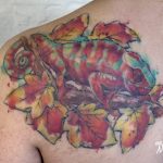 miss nico allstyletattooberlin tattoo inked watercolor chamäleon chameleon lizard sketchtattoo aquarell
