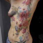 miss nico allstyletattooberlin tattoo inked scartattoo underboobtattoo watercolor florafauna